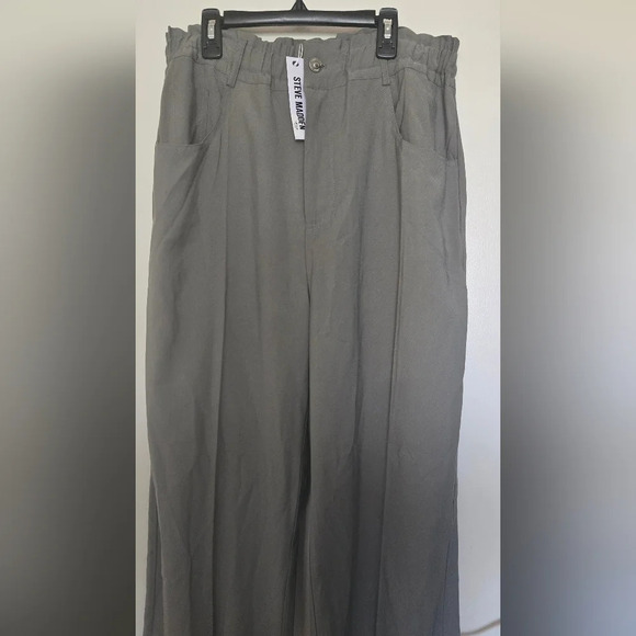 Steve Madden Paperbag Waist Wide Leg Utility Pants - Picture 5 of 9